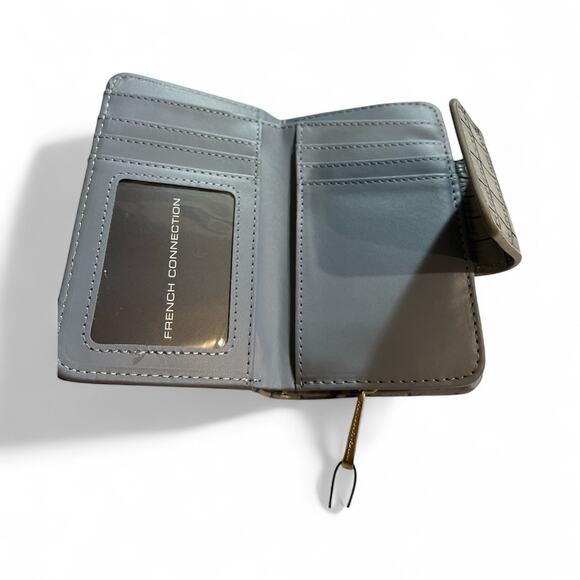 French Connection Emmy Croco Denim Zipper Wallet - Picture 4 of 5